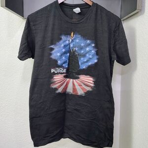 Next Level Apparel Black Crew Neck The First Purge T-shirt Size Large